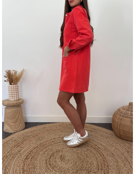 Cybelle - robe en jean rouge