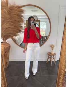 Charlie - pull rouge