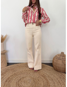 Penelope - chemise imprimé rayures & fleurs