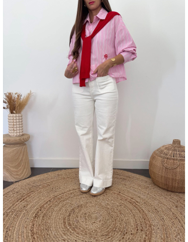 Beline - chemise 2 en 1 rayée