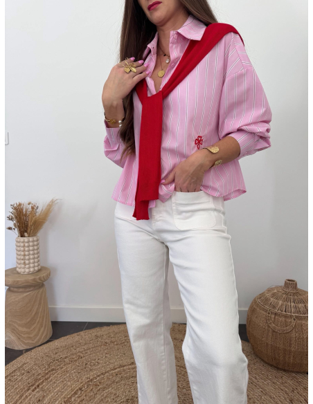 Beline - chemise 2 en 1 rayée