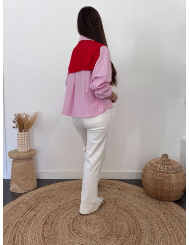 Beline - chemise 2 en 1 rayée