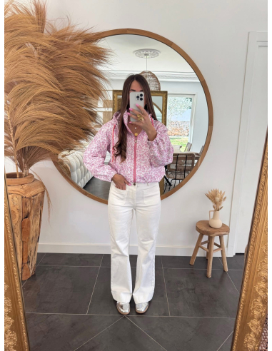 Evania - jean flare blanc