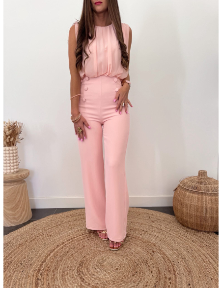 Colombe - combinaison rose poudré