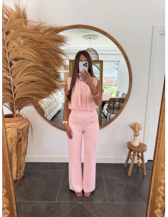 Colombe - combinaison rose poudré