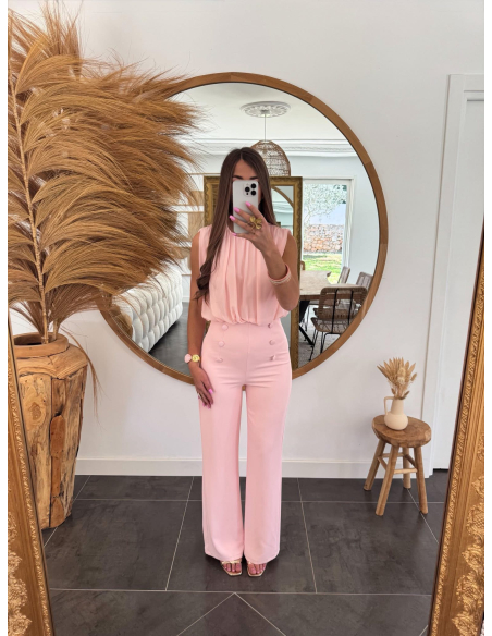 Colombe - combinaison rose poudré