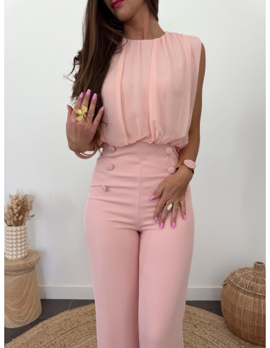 Colombe - combinaison rose poudré