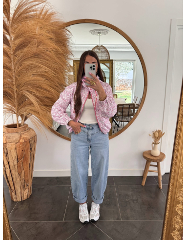 Natio - parka fleuri rose