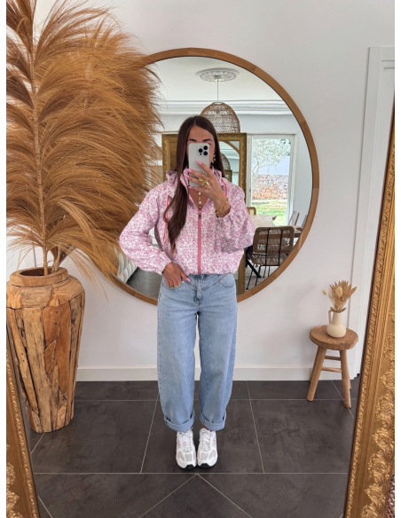 Natio - parka fleuri rose