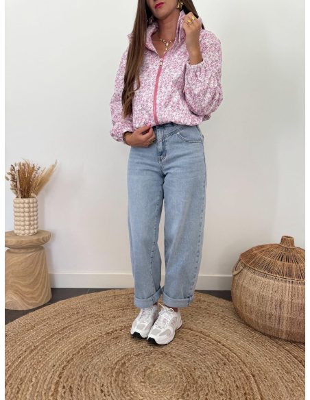 Natio - parka fleuri rose