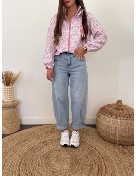 Natio - parka fleuri rose