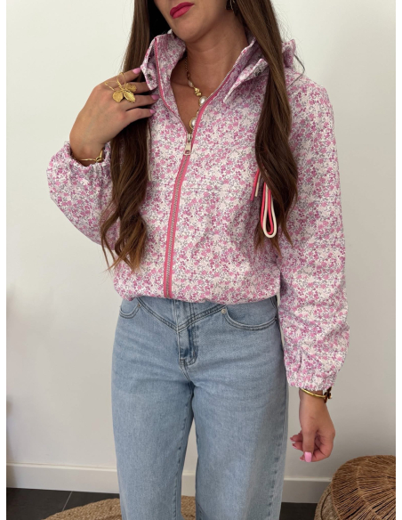 Natio - parka fleuri rose