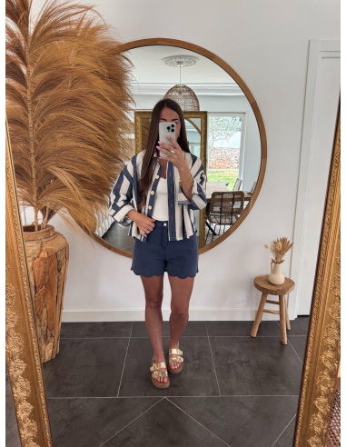 Ricci - short en jean marine