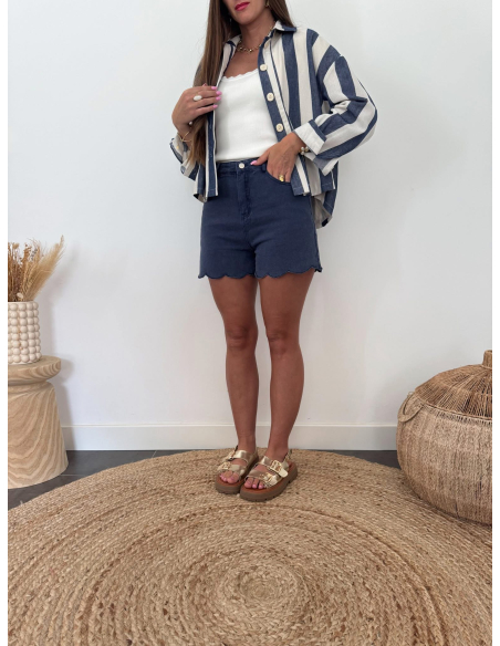 Ricci - short en jean marine