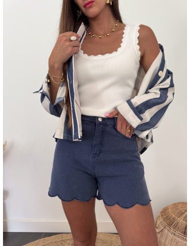 Ricci - short en jean marine