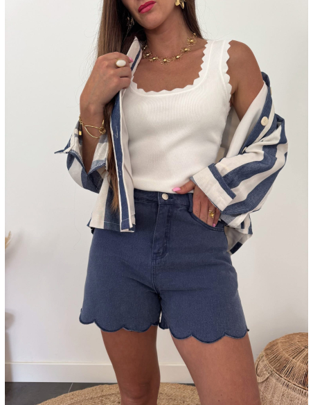 Ricci - short en jean marine