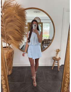 Alrine - combi-short bleu ciel