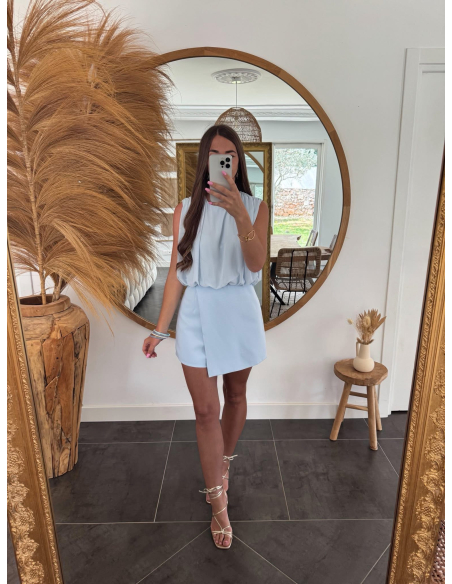 Alrine - combi-short bleu ciel