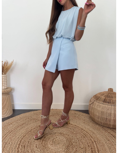 Alrine - combi-short bleu ciel
