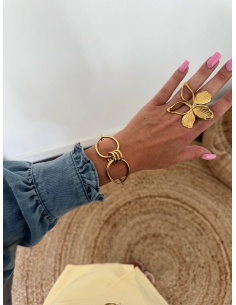 Nolan - bracelet anneaux doré