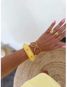 Nolan - bracelet anneaux doré 2