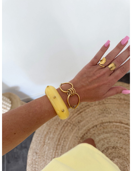 Nolan - bracelet anneaux doré