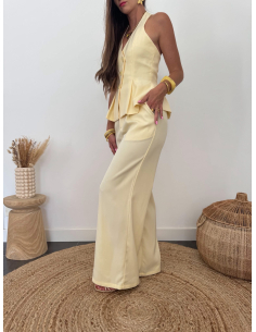 Pedra - pantalon de tailleur jaune 2