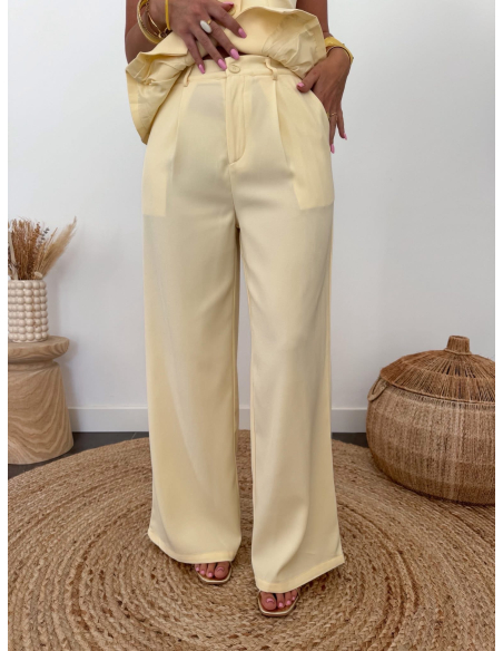 Pedra - pantalon de tailleur jaune
