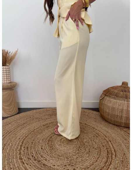 Pedra - pantalon de tailleur jaune