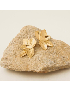 Marta - boucles d'oreilles fleur dorée