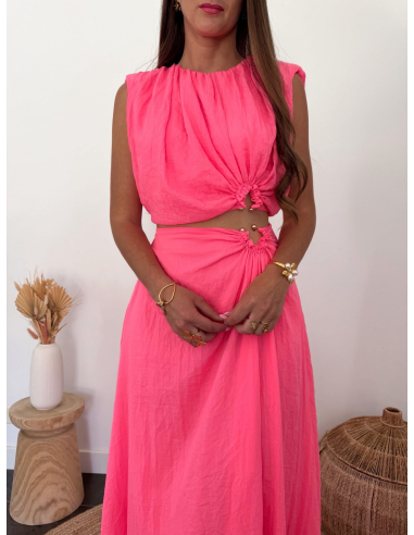 Lio - ensemble top & jupe rose
