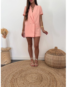 Rachel - combishort blazer corail 2