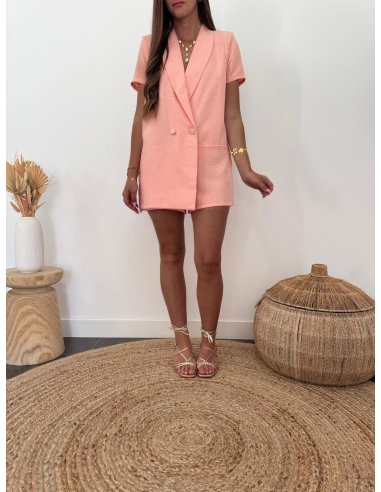 Rachel - combishort blazer corail