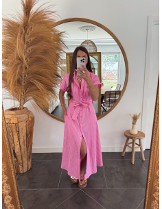 Talyra - robe chemise rayée
