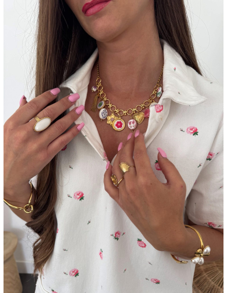 Roxane - robe en jean fleurie
