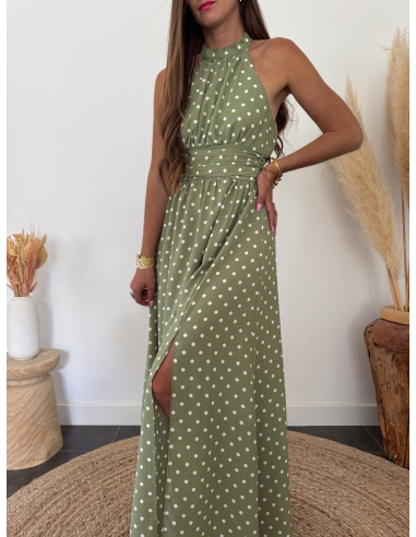 Esther - robe longue à pois