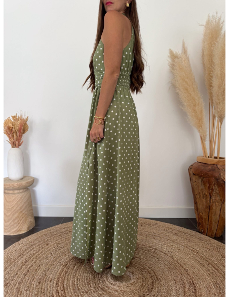 Esther - robe longue à pois