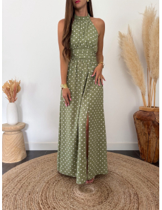 Esther - robe longue à pois 2