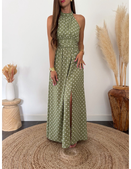Esther - robe longue à pois