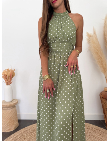 Esther - robe longue à pois