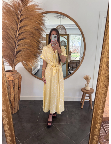 Adrielle - robe chemise à pois