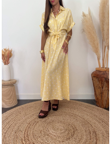 Adrielle - robe chemise à pois