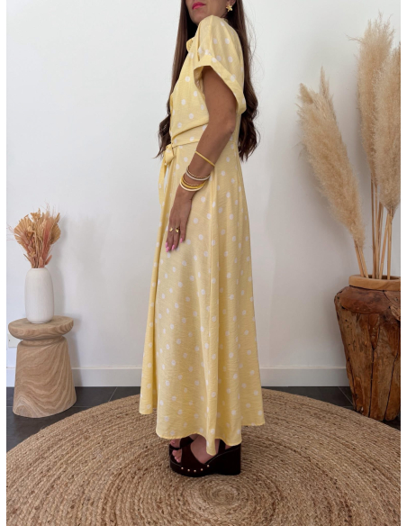 Adrielle - robe chemise à pois
