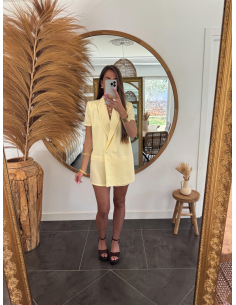 Rachel - combishort blazer jaune