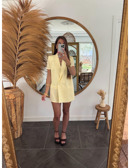 Rachel - combishort blazer jaune