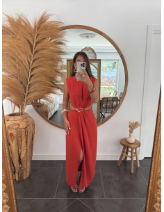 Meryle - robe terracotta
