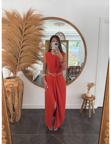 Meryle - robe terracotta
