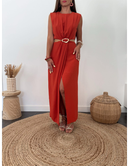 Meryle - robe terracotta