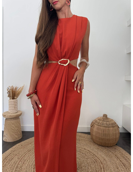 Meryle - robe terracotta