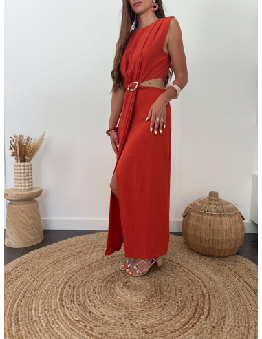 Meryle - robe terracotta